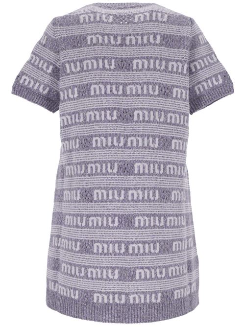 Lavender purple virgin wool-cashmere dress Miu Miu | MMA806S-232138EF0230